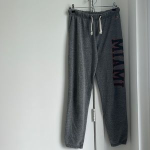 University of Miami League size S grey logo sweatpants